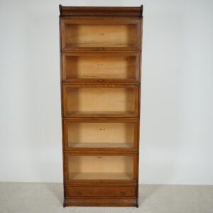 Antique Oak 5 Stack Barrister Bookcase, Bookshelves, Sectional Bookcase Scotland 1910 F-1581