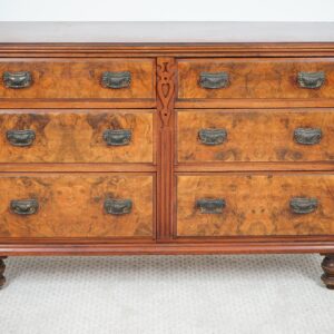 Antique Victorian Walnut Six Drawer Dresser, Chest of Drawers Scotland 1890 F-1572