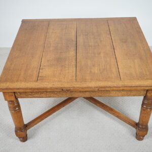 Large Antique Oak Draw Leaf Dining, Refectory Table Scotland 1920 F-1610