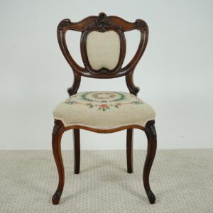 Victorian Walnut Needle point Single Side Chair Scotland 1870 F--1609