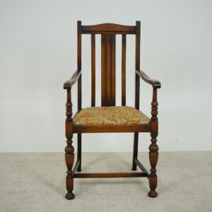 Vintage Oak Single Arm Chair Scotland 1920 F-1613