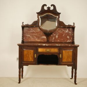 Late Victorian Mirror Back Marble Top Washstand - Scotland 1870 F-1523 F-128