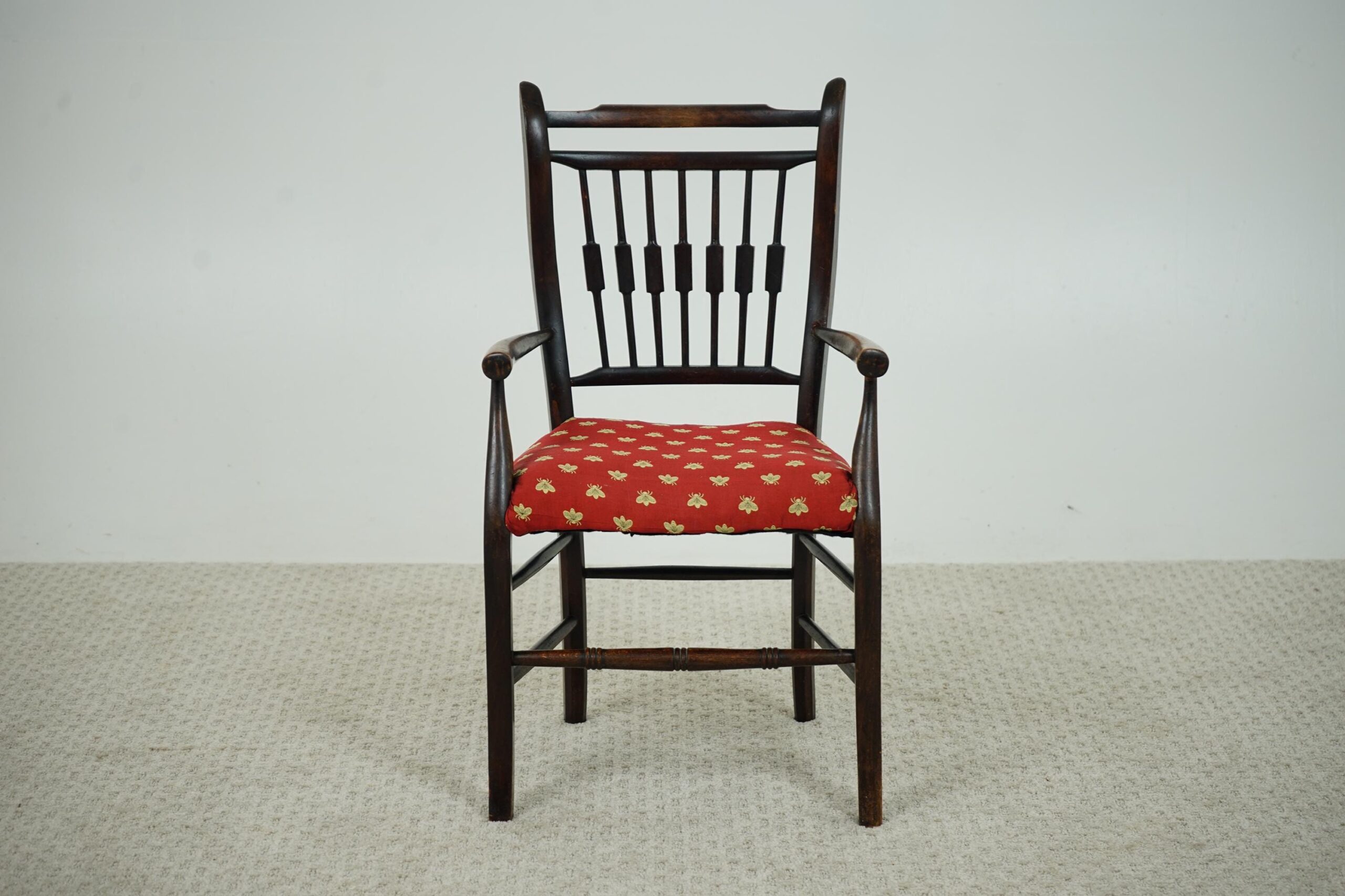 Antique Victorian Walnut Childs Arm Chair Scotland 1850 F-1608