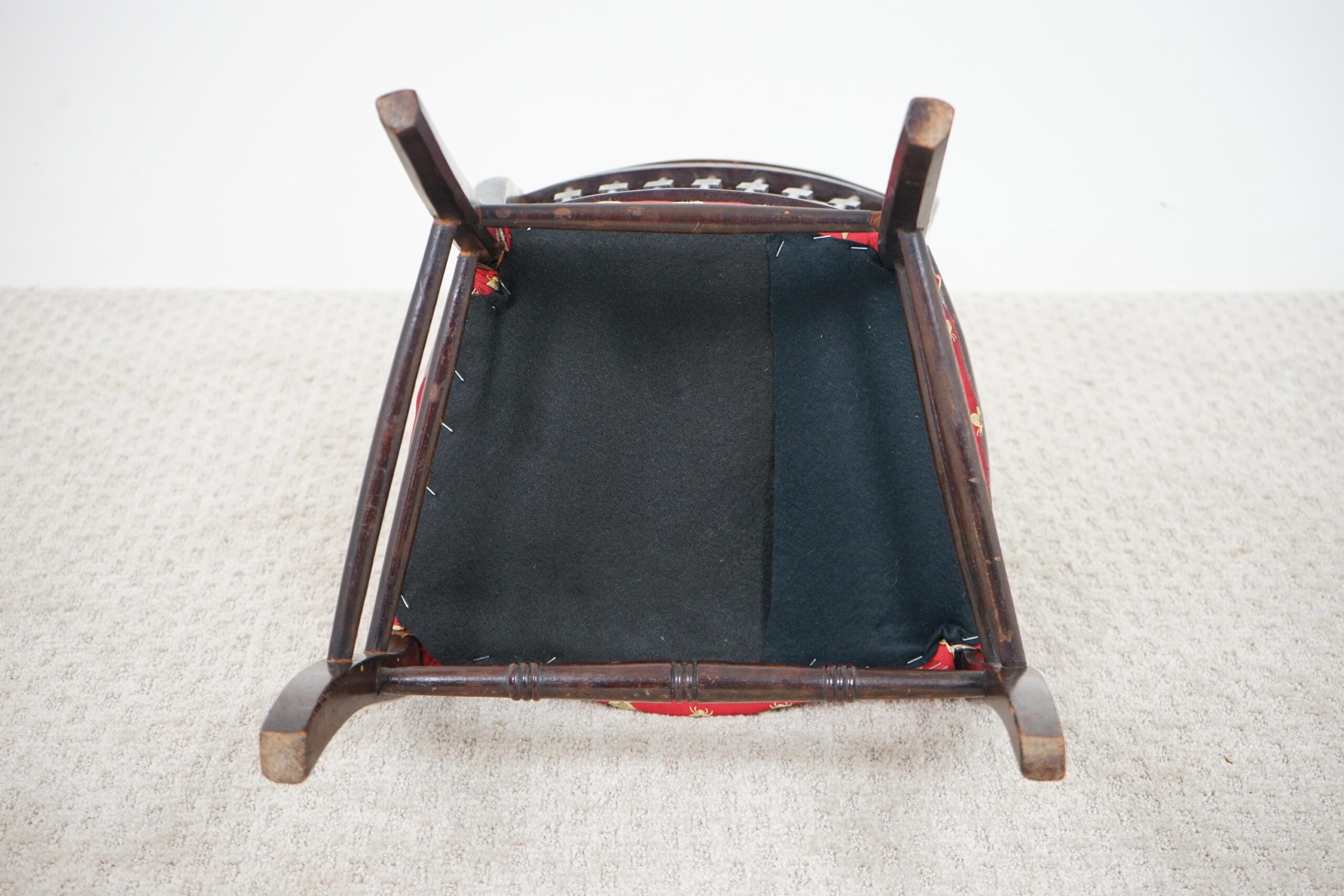 Antique Victorian Walnut Childs Arm Chair Scotland 1850 F-1608 - Image 9