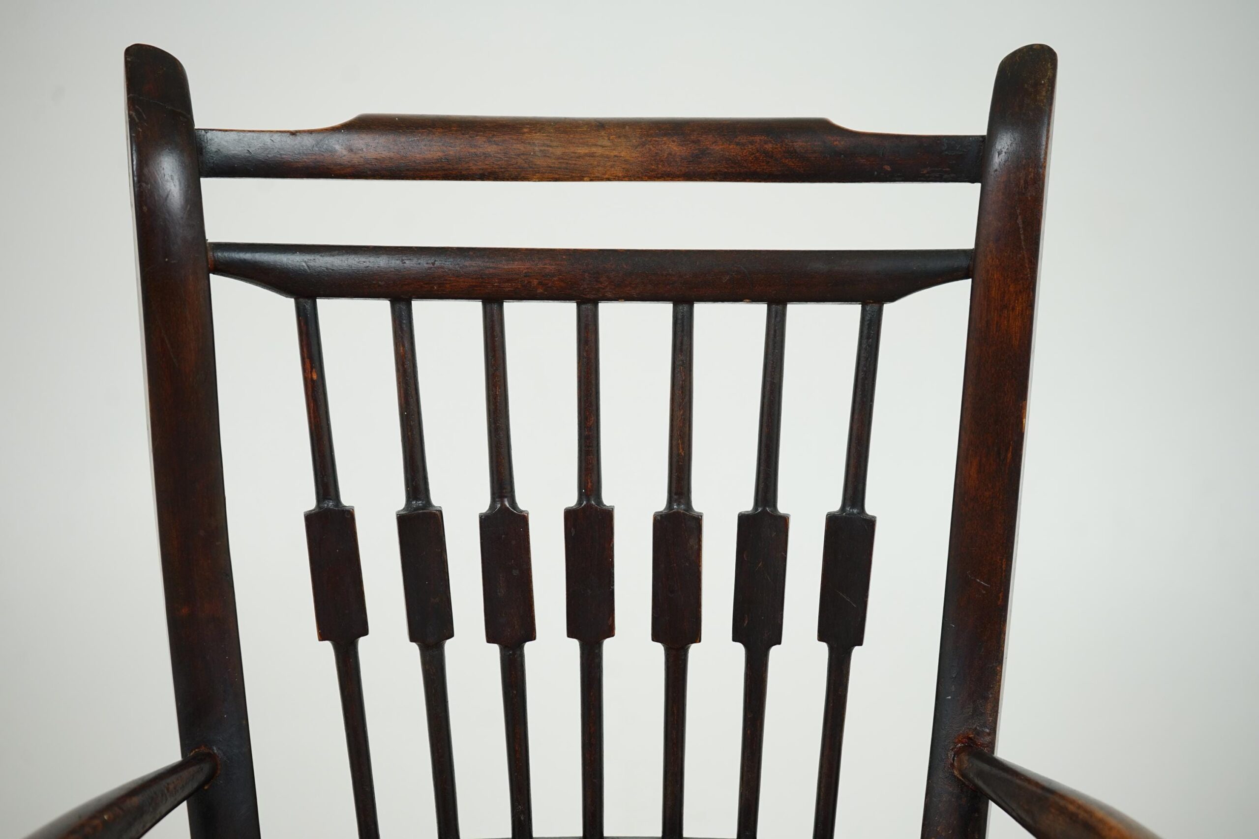 Antique Victorian Walnut Childs Arm Chair Scotland 1850 F-1608 - Image 3