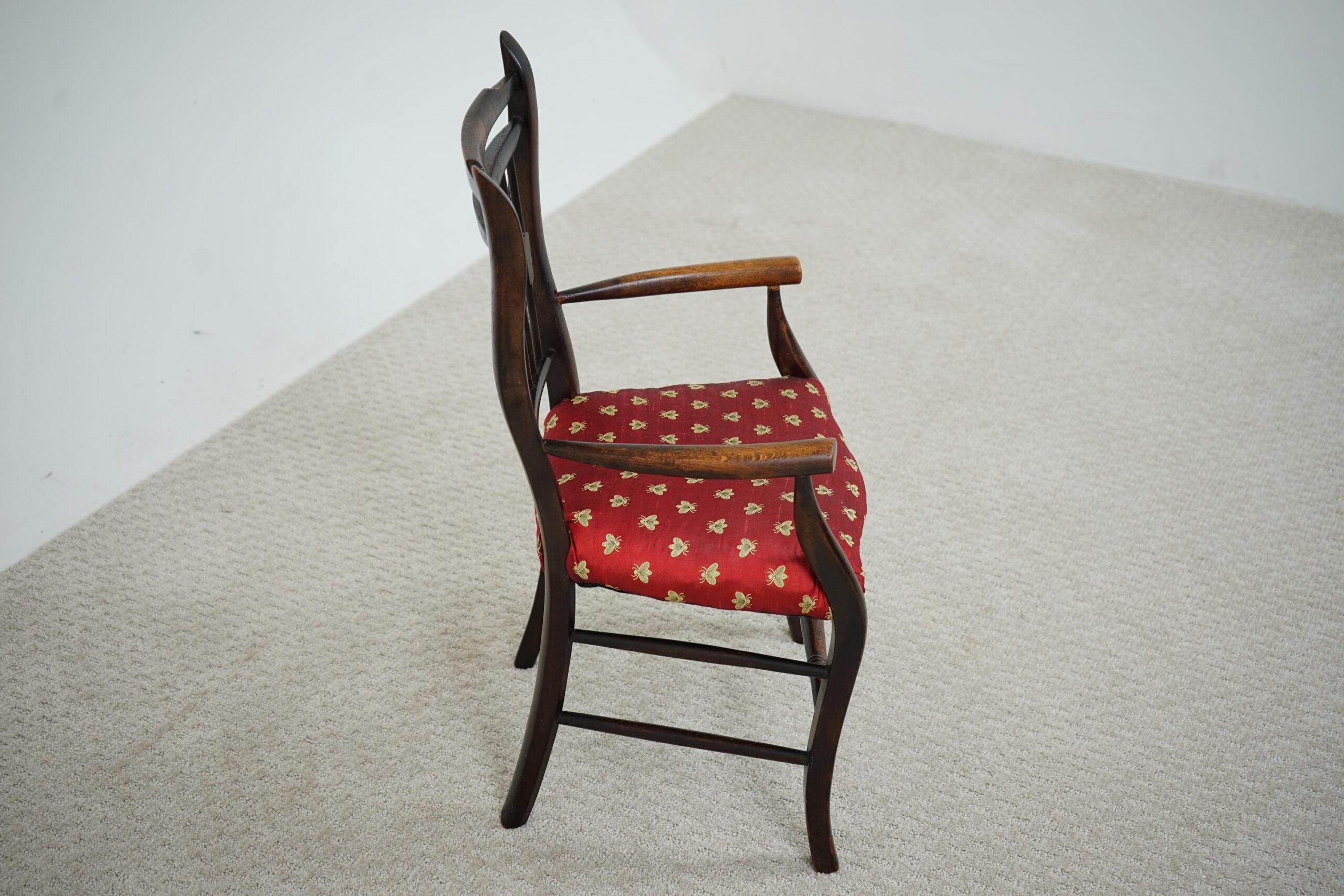 Antique Victorian Walnut Childs Arm Chair Scotland 1850 F-1608 - Image 2