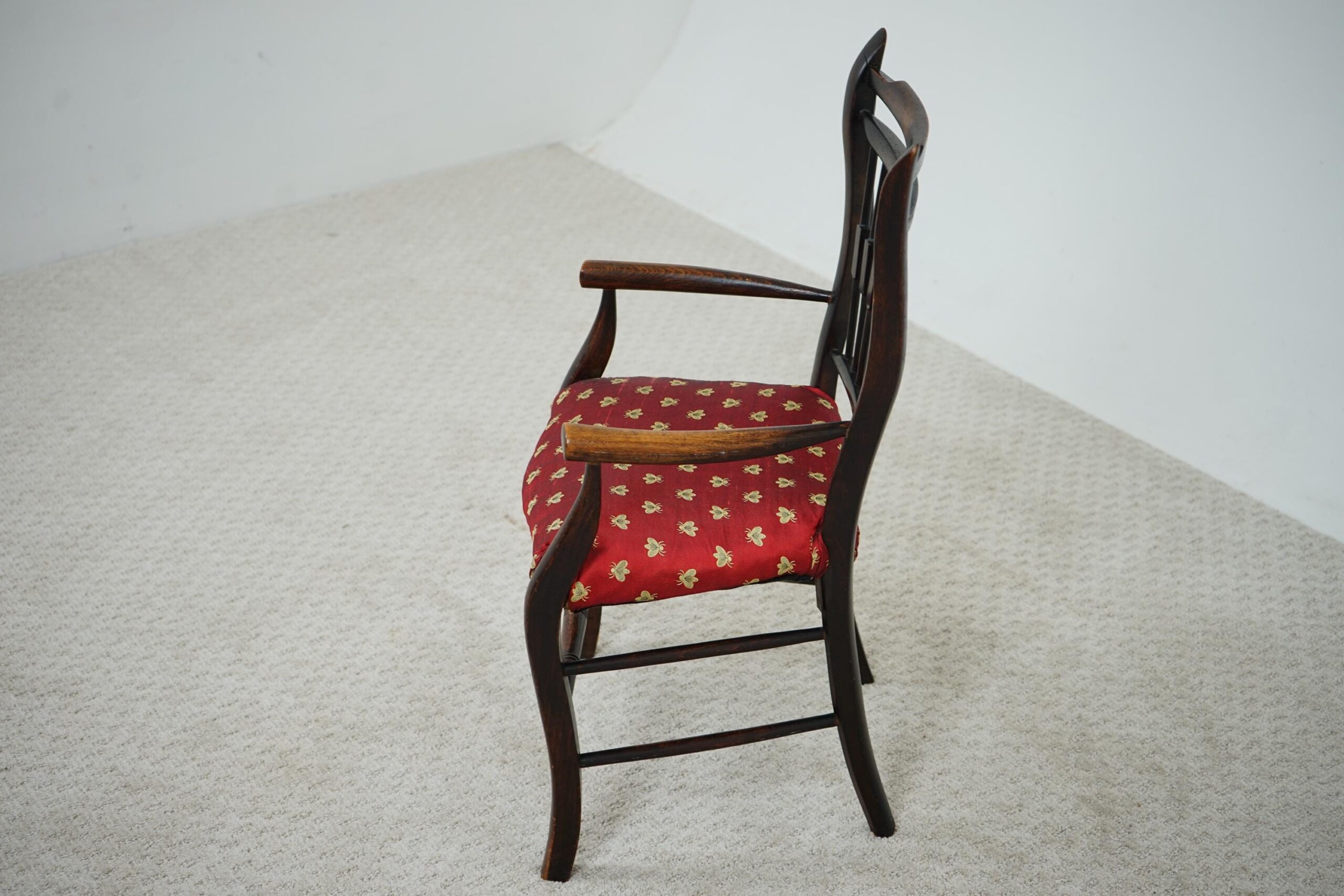 Antique Victorian Walnut Childs Arm Chair Scotland 1850 F-1608 - Image 4