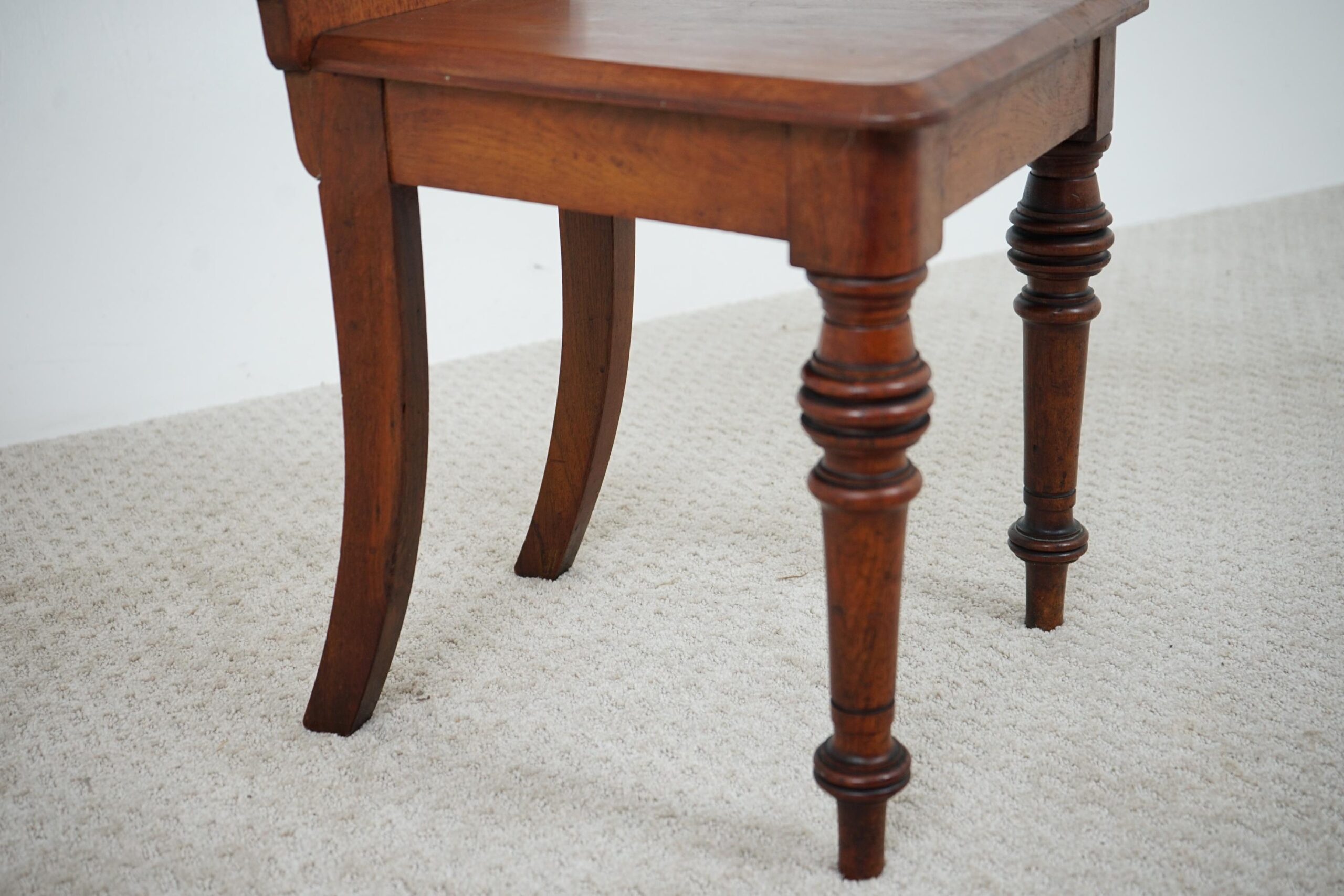 19th Century Carved Walnut Hall Chair - Scotland 1870 F-1620 - Image 13