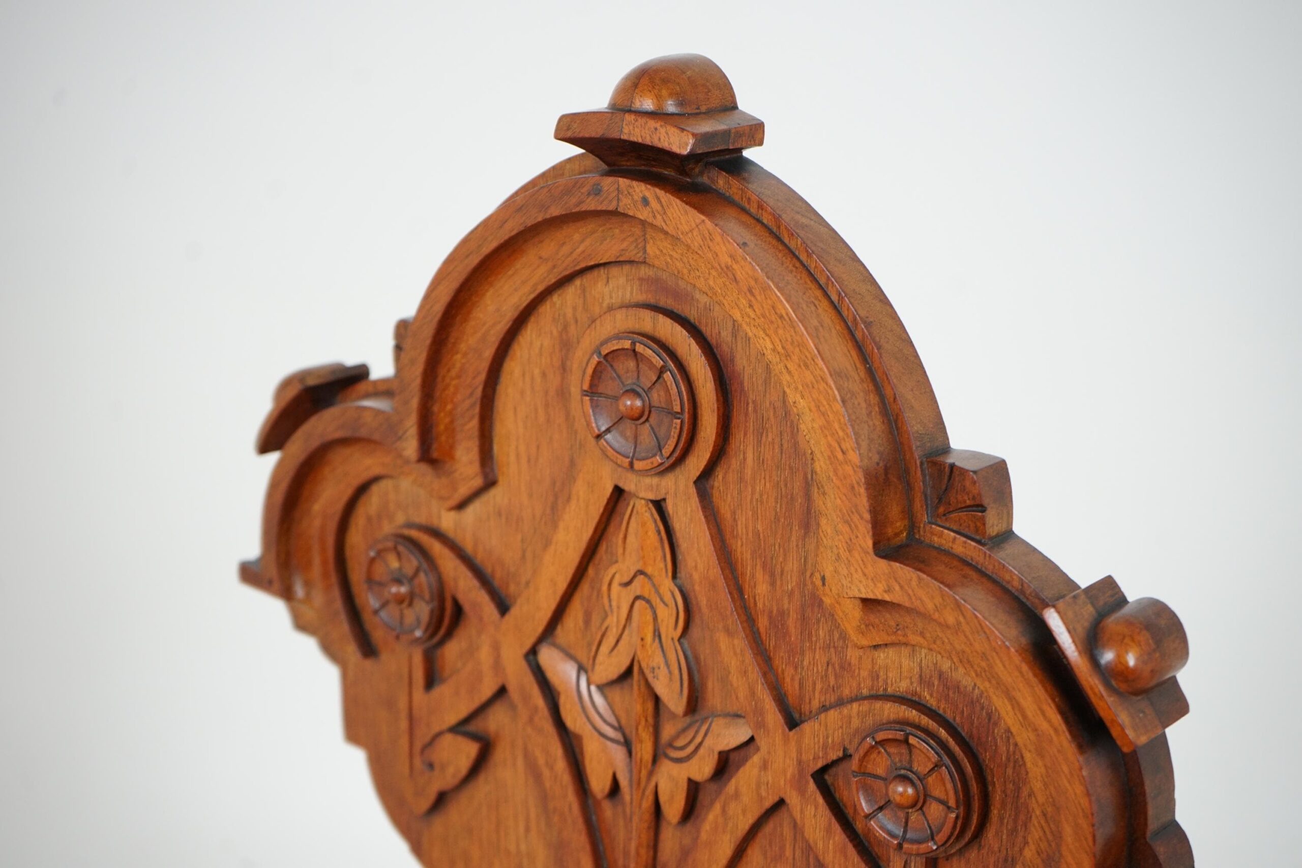 19th Century Carved Walnut Hall Chair - Scotland 1870 F-1620 - Image 10