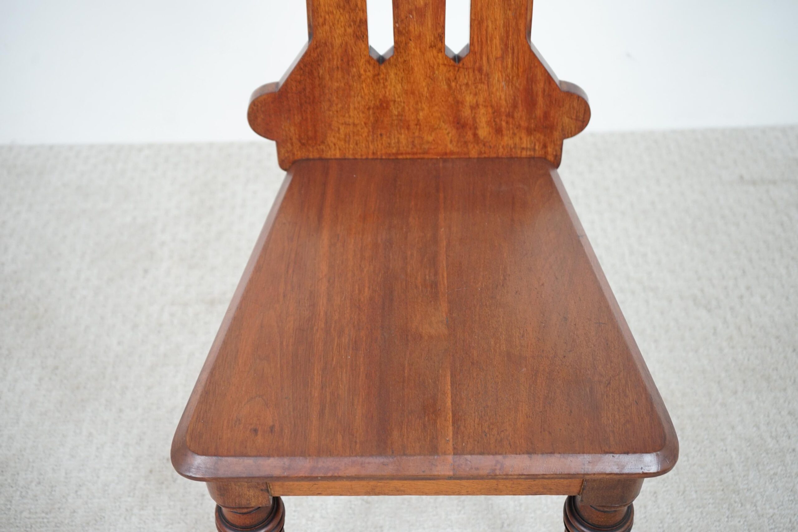 19th Century Carved Walnut Hall Chair - Scotland 1870 F-1620 - Image 5