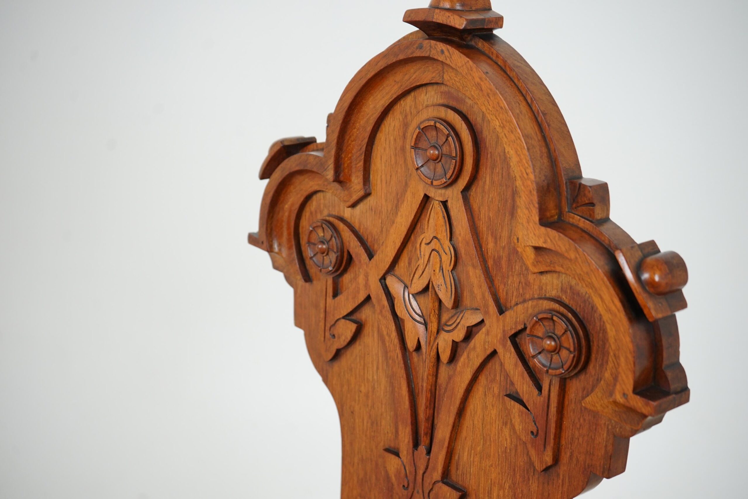 19th Century Carved Walnut Hall Chair - Scotland 1870 F-1620 - Image 12