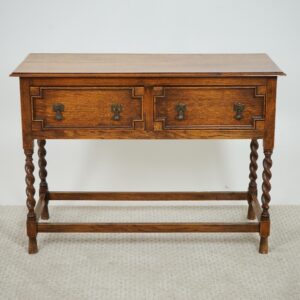 Antique Oak Barley Twist Hall, Sofa Table, Server  Scotland 1910 F-1635