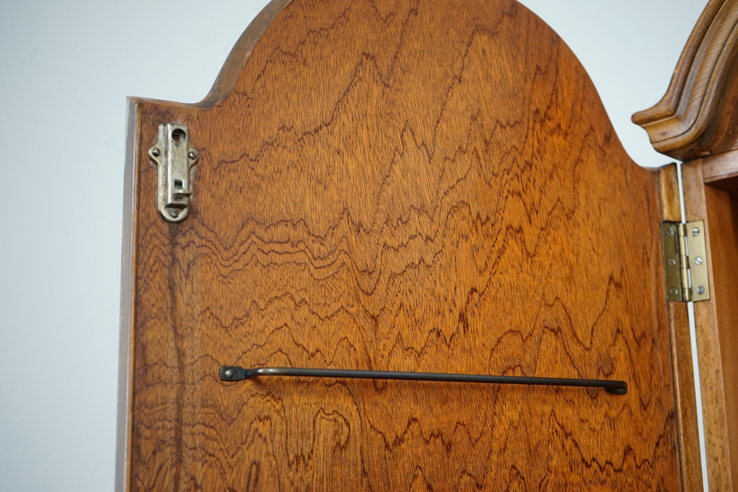 Vintage Art Deco Burr Walnut -Two Door Compactum Armoire Linen Press F-1643 - Image 13