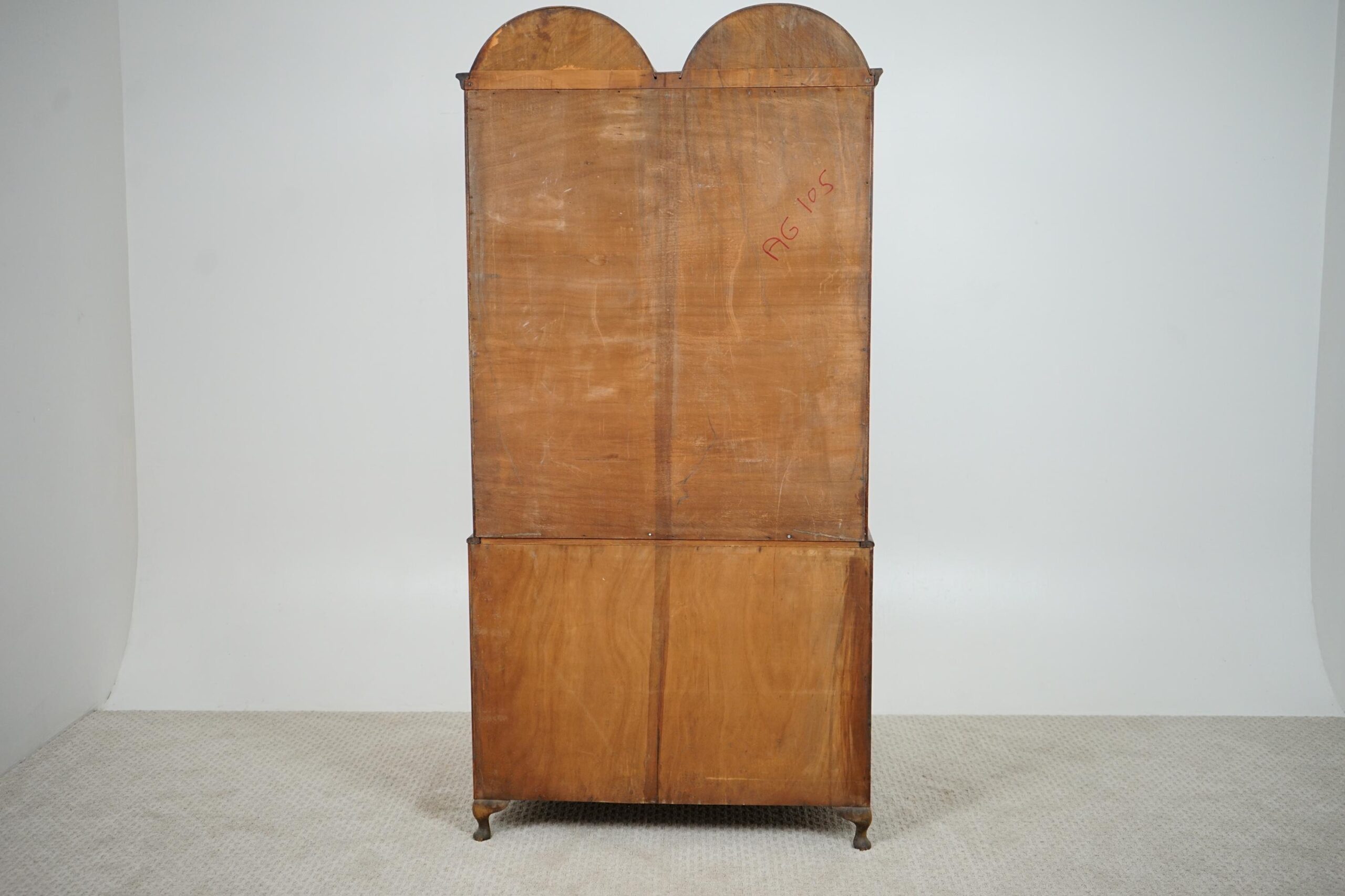 Vintage Art Deco Burr Walnut -Two Door Compactum Armoire Linen Press F-1643 - Image 20