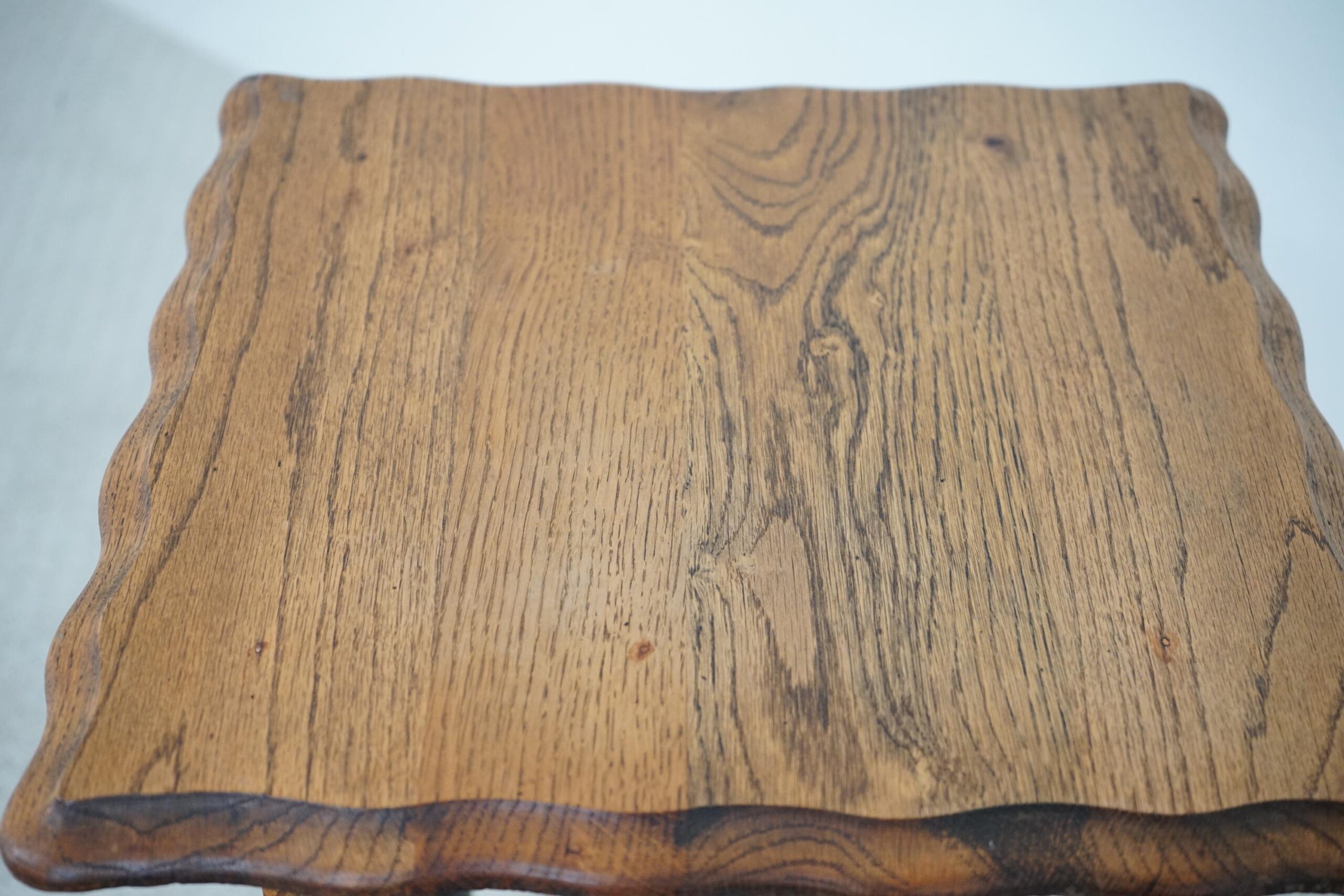 Antique Oak Barley Twist Lamp, End , Occasional Table Scotland 1920-F-1638 - Image 4