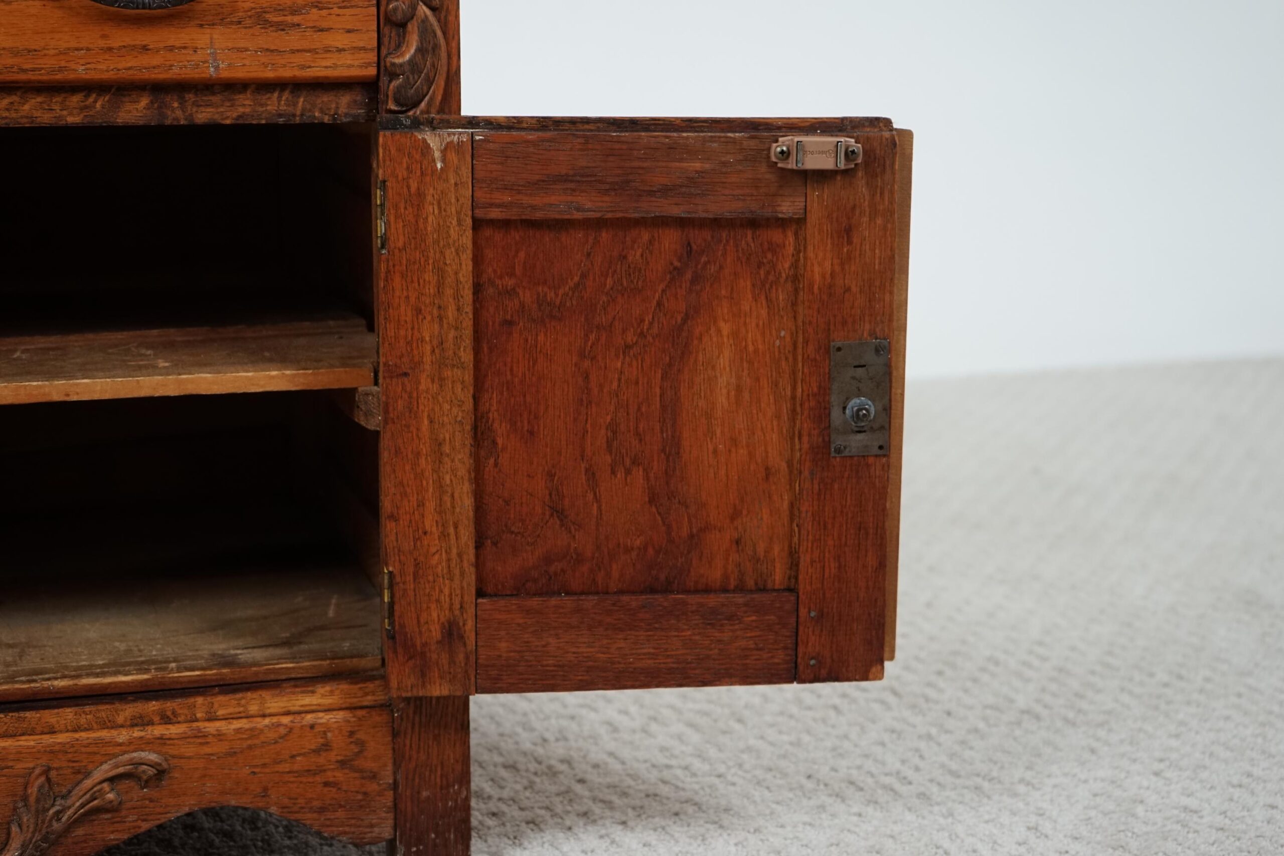 Antique Oak Washstand, Nightstand, Chest, Cupboard American 1900 F-1641 - Image 13
