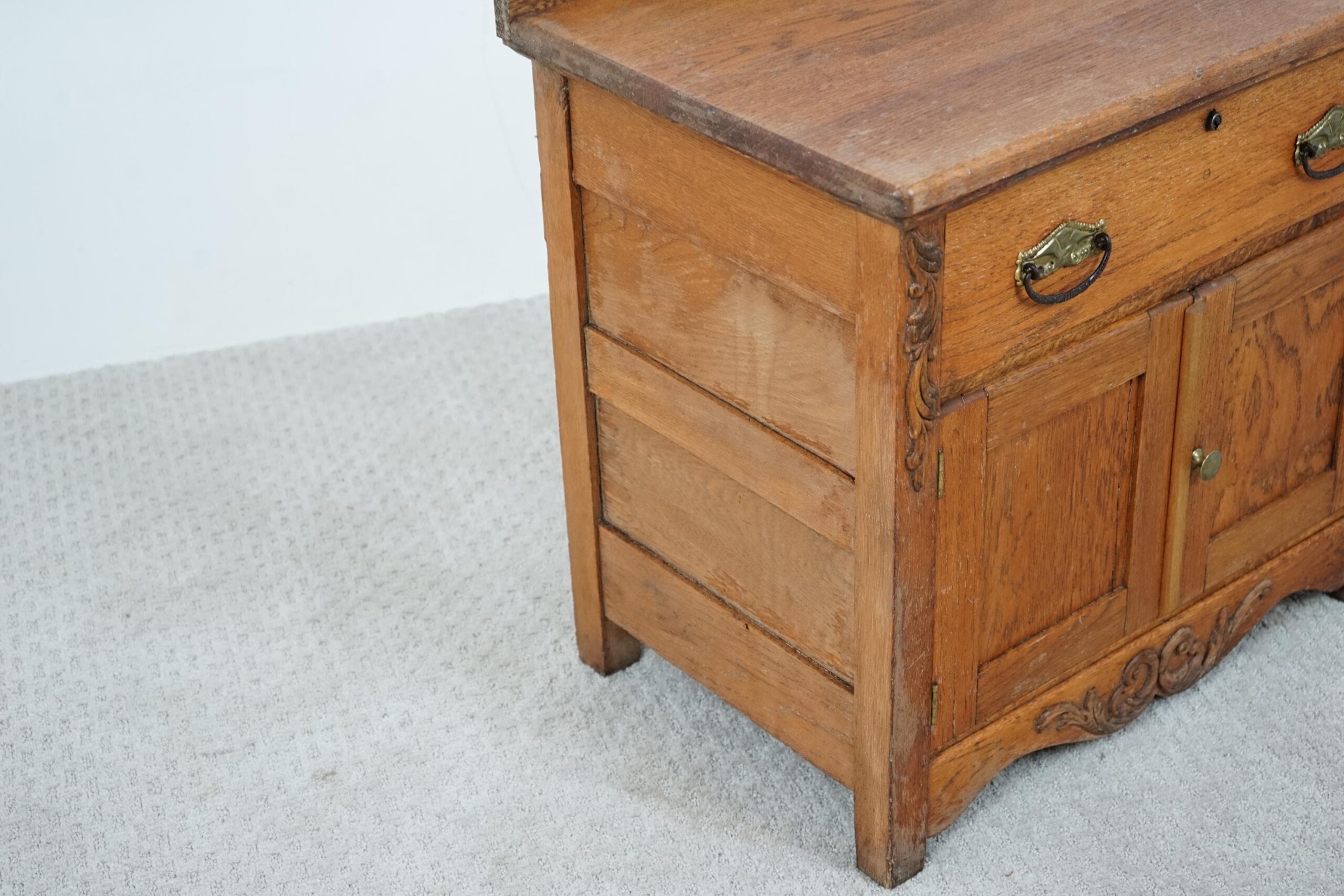 Antique Oak Washstand, Nightstand, Chest, Cupboard American 1900 F-1641 - Image 10