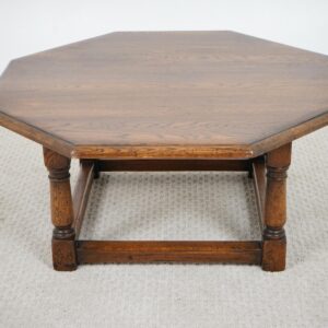 Vintage Solid Oak Octagonal Coffee Table Vancouver, Canada 1960  F-1654