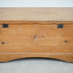 Antique Victorian  Pine Blanket Box, Trunk, Chest ,Coffee Table Scotland 1880 F-1545