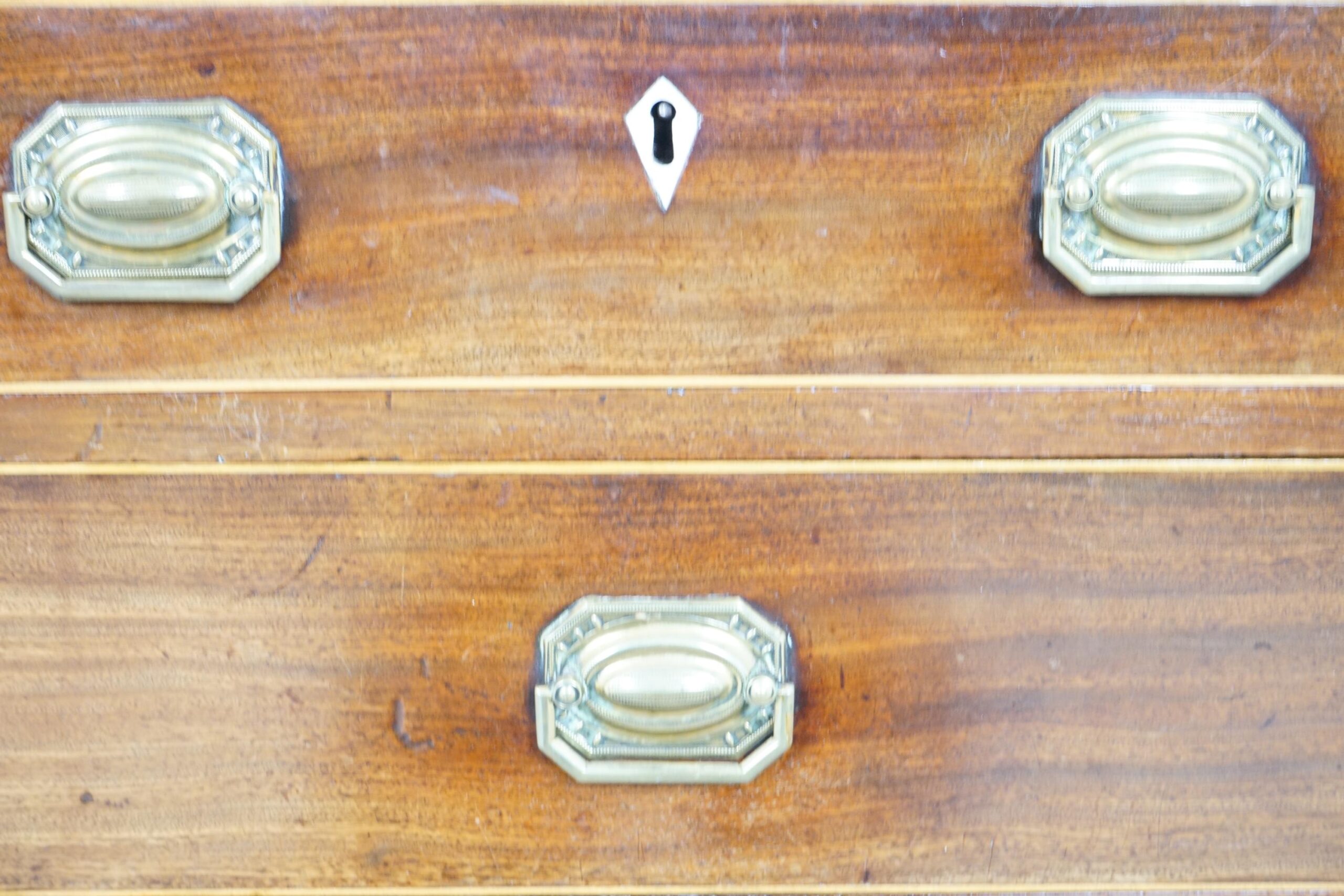 Antique Inlaid George III Walnut Bureau, Desk, Secretaire Scotland 1780 F-1661 - Image 11