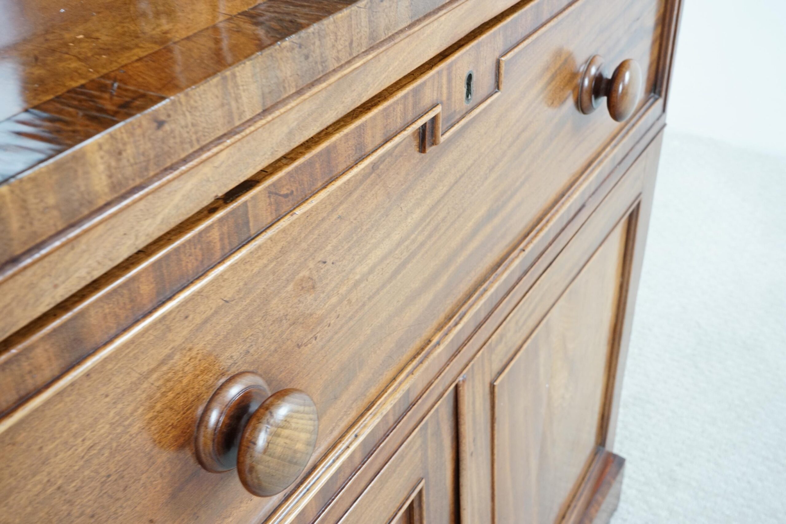 Antique Walnut Secretaire Bookcase, Display Cabinet - Scotland 1870 F-1662 - Image 16