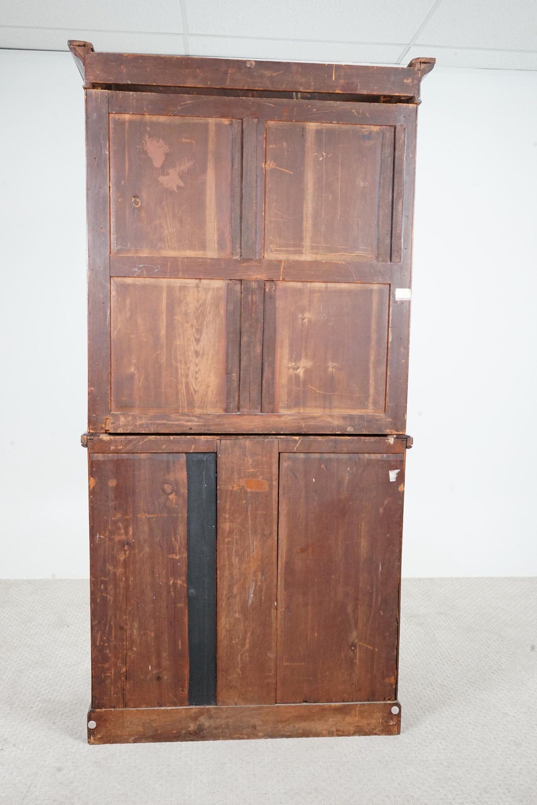 Antique Walnut Secretaire Bookcase, Display Cabinet - Scotland 1870 F-1662 - Image 20